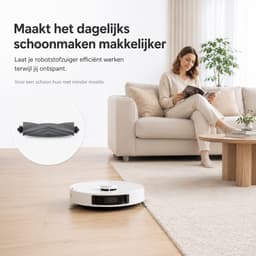 PolkaHome® Hoofdborstel geschikt voor Dreame Robotstofzuigers – 2 Stuks – Rubberen V-vormige Rolborstel – Geschikt voor X40, L40 en L10s Serie — thumbnail 3