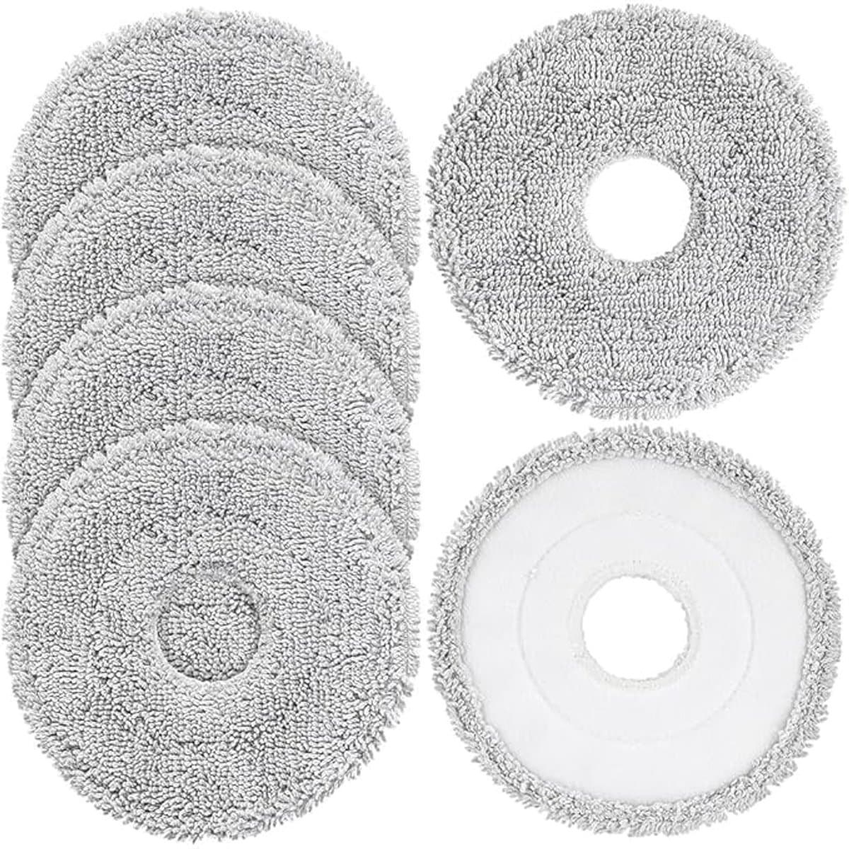 6 mop pads, geschikt voor Dreame L40 Ultra/X40 Ultra/X50 Ultra/L50 Ultra/L10S Ultra/L10s Pro Ultra Heat, vervangende onderdelen, geschikt voor Dreame L10S Ultra Gen2/L40S Ultra/X30 Ultra/L10 Ultra — afbeelding 1