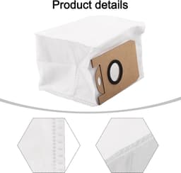 Stofzuigerzakken - Reserveonderdelen - Efficiënte Filtratie - Hoge Filterprestaties - 5 stuks - Wit — thumbnail 2