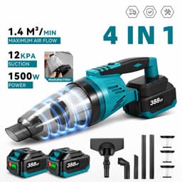 DIMICO - Kruimeldief - Draadloze Stofzuiger - Handstofzuiger - Steelstofzuiger - 650ml Stofopvang - 12 kPa - 2 Accu's - 1500W — thumbnail 4