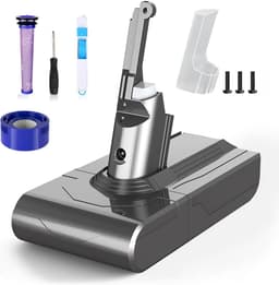 Vervangende Accu 6000mAh 21,6V Voor Dyson V8 SV10 - Draadloze Handstofzuiger - Hoge Capaciteit - Inclusief 2 Filters En Borstel — thumbnail 1