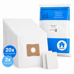 Kleanburg stofzuigerzakken geschikt voor Nilfisk Coupe en Nilfisk One | 20 stuks + 2 motorfilters | Microfiber stofzakken — thumbnail 1