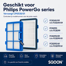 SQOON® HEPA Filter – Geschikt voor Philips PowerGo Series (CP0538/01) — thumbnail 4