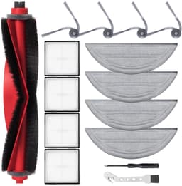 Dailygoods- Accessoireset voor Roborock Q10 S5 - 1 Hoofdborstel - 4 Hepa-filters - 4 Reinigingsdoeken - 4 Stofzakken - 4 Zijborstels - Inclusief Schroevendraaier - Robotstofzuiger Onderdelen — thumbnail 1