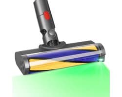 Rolborstel voor geschikt voor Dyson V10, V11, V15, V7 en V8 stofzuigers – LED-verlichting voor het verwijderen van moeilijk bereikbaar stof – Geschikt voor het reinigen van harde vloeren – 90°/180° draaibaar