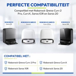 24-delige Accessoires Set Geschikt voor Roborock Saros 10R / Qrevo Curv 2 Pro / Qrevo CurvX Robotstofzuiger - Complete Onderhoudsset met Hoofdborstels, Zijborstels, Dweilpads, Stofzakken & HEPA Filters - Onderdelen — thumbnail 4