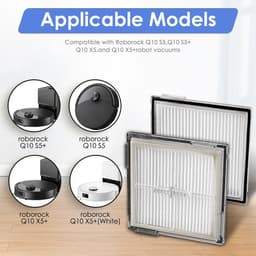 Dailygoods- HEPA-filters 5 Stuks - Vervangende Filters - Compatibel met Roborock Q10 S5/Q10 S5+/Q10 X5/Q10 X5+ - Hoge Kwaliteit - 99,9% Filtratiesnelheid - Stofzuigerfilters — thumbnail 5
