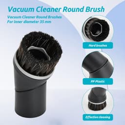 Dailygoods- Stofzuigerborstel Roterend - Universeel - Meubelborstel - 35 mm - 2 Stuks - Robuuste Kunststof - 360 Graden Draaibaar - Reinigingsborstel — thumbnail 3