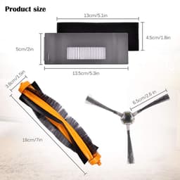Dailygoods- Borstelvervangingsset Perfecte accessoires - Hoofdborstel - Zijborstels - Filters - ECOVACS DEEBOT 900/901 - Sterk materiaal - Stofzuigeraccessoires — thumbnail 3