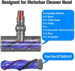 Dailygoods- Borstelstang Vervangend - Anti-tangle Motorbar - Compatibel met 972182-01 - Vloerzuigmond met 43 Vleugellamellen - Identificatie met Rode Markering - Geschikt voor Dyson V11/V12/V10 - Stofzuigerborstel — thumbnail 5