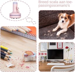 Bureau Stofzuiger - Mini Stofzuiger - Bureau Schoonmaken - Dubbele Snelheid - Compact Design - Roze — thumbnail 5