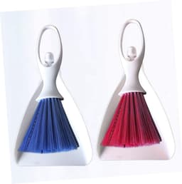 Mini Bezem Stoffer Set - Bureau Reinigingsset - Kleine Ruimtes Schoonmaken - Met Ophanggat - 25x12cm - Blauw — thumbnail 3