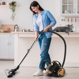 Swiss Haus® BVC2120 Stofzuiger Zonder Zak – Cycloon Stofzuiger met Krachtige Zuigkracht – 2L Stofreservoir – Telescopische Buis – Compact & Lichtgewicht - Zwart/Goud — thumbnail 2