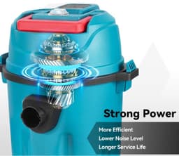 Cellista 3-in-1 Accu Nat & Droog Stofzuiger 35kPa - Draadloze Industriële Reiniger - 10L Tank - Auto & Huis Stofzuiger - 1 Accu Set — thumbnail 4