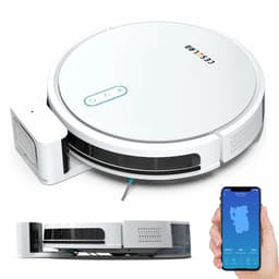 Cesulan 3-in-1 Robotstofzuiger met Dweilfunctie – Dweilrobot – Robotstofzuiger met Laadstation & Opvangbak – 3000 Pa – App Bediening – Gyroscoopnavigatie – 140 min batterij — thumbnail 1