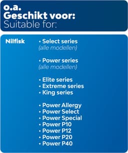 10x Dparts stofzakken geschikt voor Nilfisk Power, Select, Extreme en King stofzuiger series - stofzuigerzakken met 1 filter - stofzuigzak Allergy Special P10 P12 P20 P40 128389187 — thumbnail 2