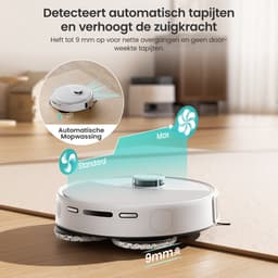 LEFANT M3L - Robotstofzuiger met dweilfunctie en automatisch leegstation - 12.000 Pa zuigkracht - Alles-in-één station - Automatisch dweilen en drogen - App-bediening - Voor dierenhaar — thumbnail 5