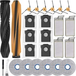 26 stuks - geschikt voor dreame robotstofzuiger -geschikt voor dremel X60 Max Ultra robotstofzuiger - inclusief 2 hoofdrolborstels - 6 dweilpads - 6 stofzakken - 6 zijborstels - 4 HEPA-filter - 2 reinigingsgereedschap — thumbnail 1