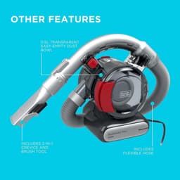 Auto Kruimeldief 12V – Handstofzuiger met Flexibele Slang, Cycloonfilter, Zakloos, 560 ml Opvangreservoir voor Auto — thumbnail 5