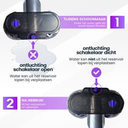 Actueell® Elektrische Opzetstuk D2 Geschikt voor Dyson Steelstofzuiger V7 V8 V10 V11 V15 – Mop Dweil Vloerwisser – Stofzuigermond – Vloermop – Nat & Droog – Inclusief 8 Dweil Pads — thumbnail 5