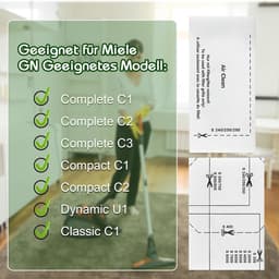 Geschikt voor Miele Complete Stofzuiger filter filter kit voor het vervangen van de installatie - Stofzuiger onderhoud en reinigings accessoires - Stofzuiger filter - hepa filter - 16 stuks — thumbnail 5