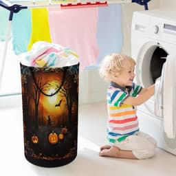 Wasmand - Vuilnisbak Kleding - Kleding Opbergen - Waterdicht Vochtbestendig - 40x69cm - Halloween — thumbnail 2