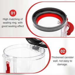 PromoHome Stofreservoir vervanging voor Dyson V10 SV12 SV13 SV27 – Transparant stofbakje — thumbnail 4
