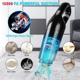 15 kPa handstofzuiger accutestwinnaar - draadloos 120 W handstofzuiger met sterke zuigkracht - oplaadbaar nat/droogzuiger - wasbare filter - schone handstofzuiger voor auto en huis. — thumbnail 3