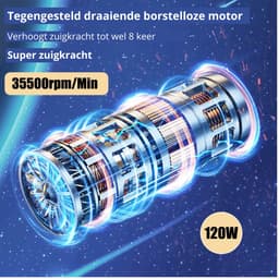 Auto stofzuiger - Mini stofzuiger - Extra Filter - Compressor - Kleine stofzuiger - 95000Pa - Kruimelzuiger snoerloos - Handstofzuiger - Krachtige Reiniger - Auto accessoires - Draadloos - Sterke Zuigkracht - Kruimeldief — thumbnail 3