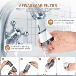 Draagbare Vlekkenreiniger – Kruimeldief Snoerloos Best Verkocht – Vacuum Cleaner – Handstofzuiger – 6 Mondstukken – 9000PA – Grijs — thumbnail 4