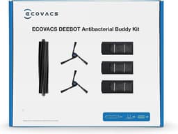 ECOVACS - DEEBOT X5 familie - Service Kit Standard - 1x Anti-Tangle Hoofdborstel 2x Zijborstels (zwart) 3x Antibacteriële High Efficiency Filters — thumbnail 2