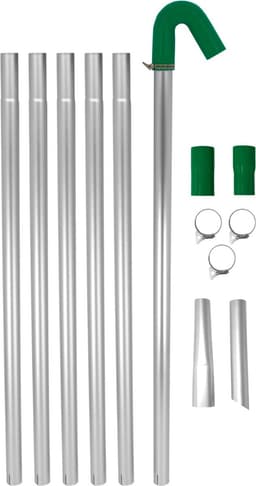 MaxBlast 7,2m Dakgootstangset voor Stofzuigen - Dakgoot Stofzuiger - 24ft Bereik - 51mm Stang Diameter - 700g Per Buis — thumbnail 1