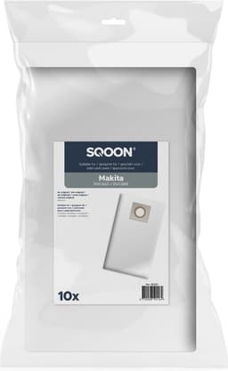SQOON® Stofzuigerzakken geschikt voor Makita DVC660 / DVC665 Series – 10 Stuks – Hoogwaardige vervanging voor optimale stofopname — thumbnail 2