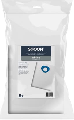 SQOON® Stofzuigerzak geschikt voor Nilfisk GM80/GM90 - Gelijk aan model: 107418500, 81620000, 82095000 - High Filtration voor industriële toepassingen — thumbnail 2