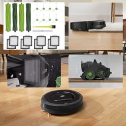 Accessoires geschikt voor iRobot Roomba i7 i7+ / i7 Plus E5 E6 E7 robotstofzuiger, reserveonderdelen met 4 rubberen borstels, 8 filters, 8 zijborstels, 4 stofzakken, 1 schroevendraaier, 1 — thumbnail 2