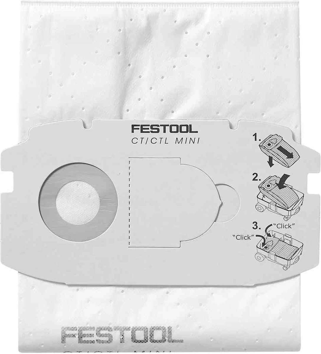 Festool 5x SELFCLEAN filterzak SC FIS-CT MINI - 498410 — afbeelding 1