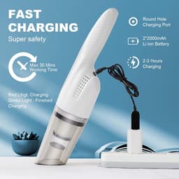 9000pa Draadloze Handstofzuiger - Krachtige 120W - 30 Min Werkduur - USB Oplaadbaar - Voor Thuis Auto Kantoor — thumbnail 3
