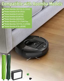 reserveonderdelen geschikt voor iRobot Roombai7 i7+ i3 i3+ i4 i4+ i8 i8+ E5 E6 serie, inclusief 3 sets rubberen borstels, 10 hoogwaardige filters en 10 zijborstels. — thumbnail 3
