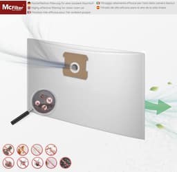 20 stofzuigerzakken 12l - compatibel met alle 12 liter Einhell stofzuigers voor nat gebruik - vuilopvangzak zoals 2351159 - DSM 44 type — thumbnail 2