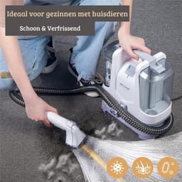 Krachtige Vlekkenreiniger – Tapijtreiniger – Vacuum Cleaner – Reinigingsmachine – Voor Gezin met Huisdieren – Compact Design - Wit — thumbnail 4