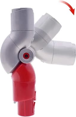 Adapter Met Snelle Ontgrendeling Geschikt Voor Dyson V12 - Multi Hoek Rotatie Tot 90 Graden - Ergonomisch Stofzuigen - Steelstofzuiger Onderdelen - Rood/Grijs — thumbnail 5