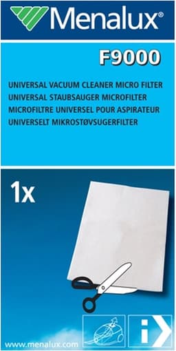 Universeel microfilter voor stofzuiger 205x240 - menalux - d09/f9000 — thumbnail 1