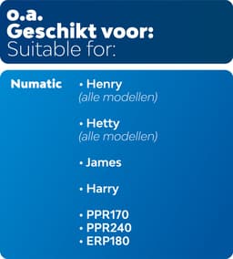 20x Dparts NVM-1CH stofzuigerzakken geschikt voor Numatic - voor Henry, Hetty en PPR240 series - nr. 604015 Hepa-Flo 1C — thumbnail 4