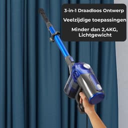 MKSS® Stofzuiger Zonder Zak - Steelstofzuiger Draadloos - Steelstofzuigers - Stofzuigers - Vacuum Cleaner - Grijs met Blauw — thumbnail 5