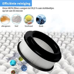 Replacements® Motorfilters geschikt voor Rowenta X-Force Flex 11.60 - 12.6 - 14.60 en 15.60 - ZR009008 - 3 stuks — thumbnail 3