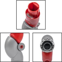 Adapter Met Snelle Ontgrendeling Geschikt Voor Dyson V12 - Multi Hoek Rotatie Tot 90 Graden - Ergonomisch Stofzuigen - Steelstofzuiger Onderdelen - Rood/Grijs — thumbnail 2