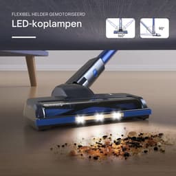 Draadloze Stofzuiger - 220W - 50 min Gebruik - Blauwe Afwerking - Voor Huisdieren & Tapijt - Krachtige Zuigkracht - Stil & Lichtgewicht - Duurzaam & Efficiënt - LED Display - Handzaam & Praktisch — thumbnail 5