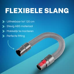 ZENC® Flexibele Slang & Anti-Kras Borstel Geschikt voor Dyson Steelstofzuiger V15, V11, V10, V8 & V7 - Mondstuk - Opzetstuk - Stofzuigeraccessoires - Grijs — thumbnail 4