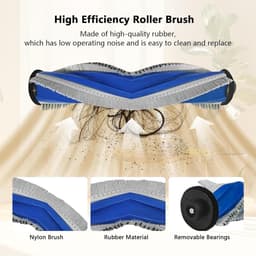 Geschikt voor 27-delige accessoireset voor ECOVACS DEEBOT T30 Omni/DEEBOT T30 Pro Omni robotstofzuiger, 1 hoofdborstel 6 zijborstels 4 HEPA-filters 6 stofzuigerzakken 8 doeken enz., blauw — thumbnail 5