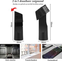 Universele 6-delige Stofzuiger Hulpstukken Set – Geschikt voor o.a. Miele, Philips, AEG, Bosch & Karcher — thumbnail 3
